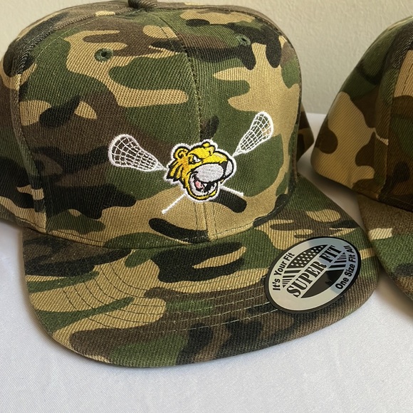 Towson Lacrosse Camo Flat Brim Hats - Picture 2 of 4
